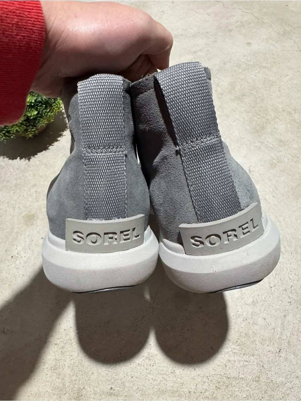 Sorel Explorer Next Drift Waterproof Boots Men Size 10 Light Gray Leather Suede